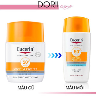 Eucerin Kem Chống Nắng Dành Cho Da Thường Và Da Hỗn Hợp Sun Fluid Mattifying Sensitive Protect SPF 50+ 50ml