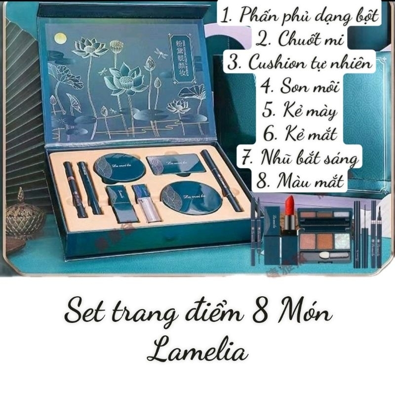 Set Trang Điểm 8 Món Lamelia Nội Địa Trung Siêu Rẻ Tràn Điểm mặt Tiện lợi