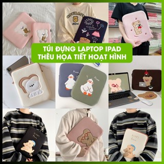 Túi đựng laptop, ipad GEARMAC 11/13.3/14/15/15.6 inch thêu họa tiết hoạt hình phong cách Hàn Quốc