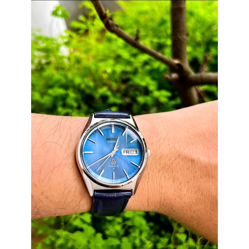 Đồng hồ Nam Seiko Type II dial xanh kính vát sang trọng