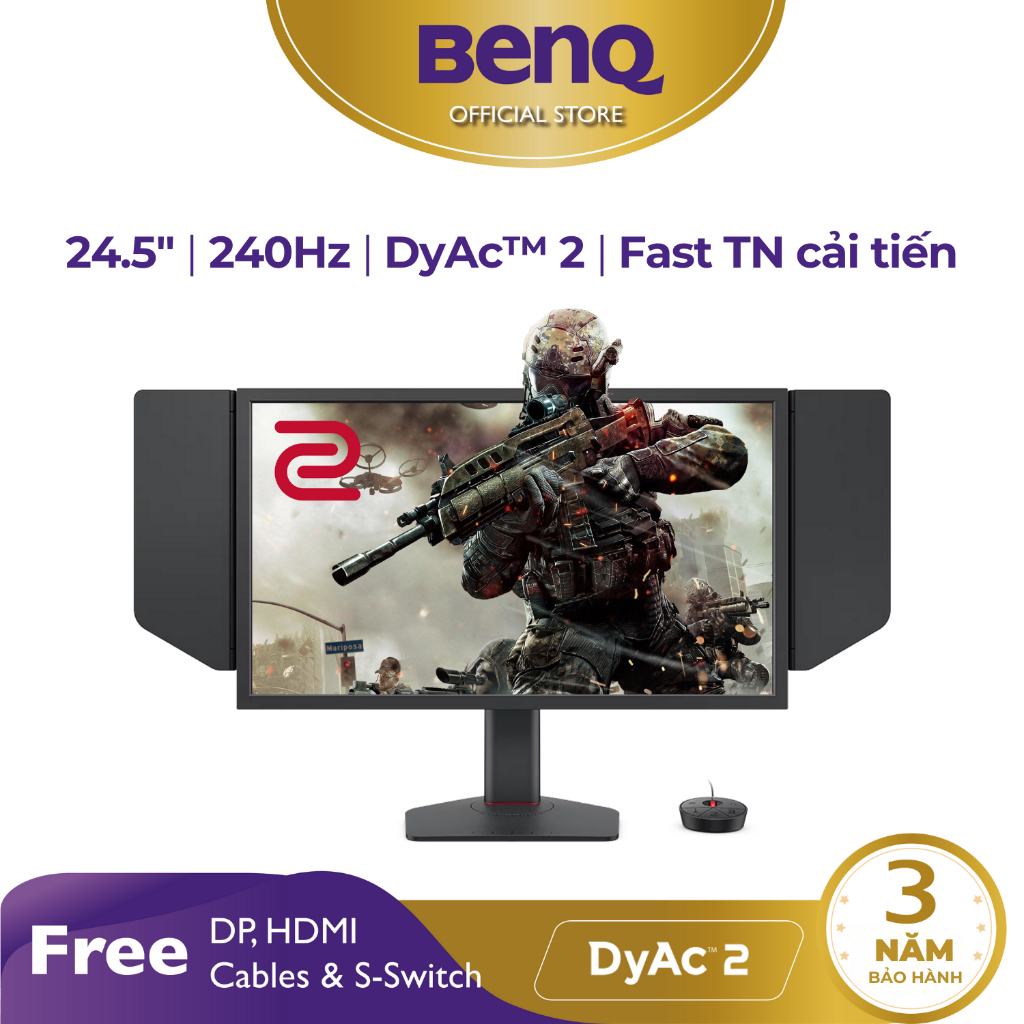 Màn hình gaming eSports BenQ ZOWIE XL2546X 24.5 inch Fast TN 240Hz DyAc™2