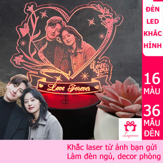 Đèn Khắc Hình Theo Yêu Cầu, Đèn Ngủ Led 3D Trang Trí Decor Phòng - Quà Tặng Legonna