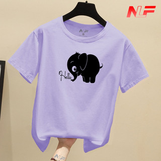 Áo Thun Nữ Tay Ngắn Form Rộng Con Voi AT-075 - Dễ Phối Trang Phục - Trending Xu Hướng - NLF Unisex Fashion