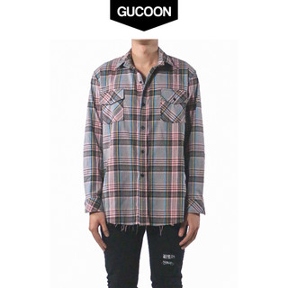 Áo sơ mi kẻ sọc caro Gucoon, Áo Flannel Pink
