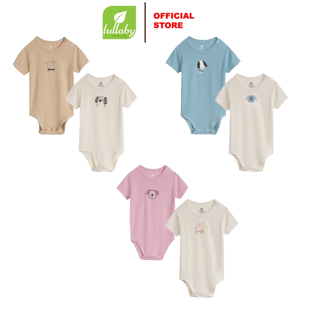 LULLABY - Set 2 body cộc tay bé trai/bé gái NH814R