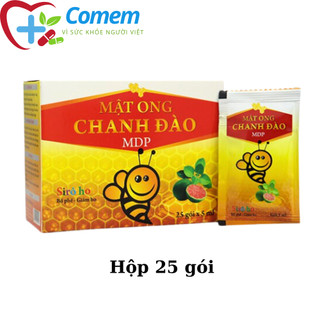 Sirô mật ong chanh đào Mediphar giảm ho bổ phế - hộp 25 gói, chai 120ml
