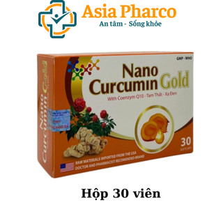 Nano Curcumin GOLD giảm các triệu chứng viêm đau dạ dày Hộp 30 viên