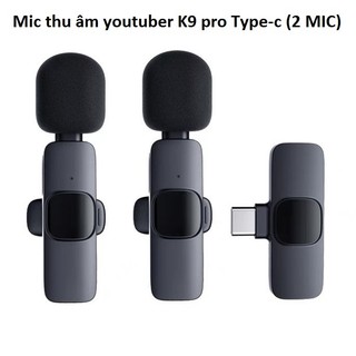 Micro Thu Âm K9 ( 2 Micro ) 2 Cổng Type-c, Lightning Chính Hãng