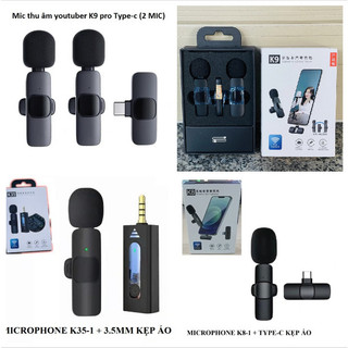 Micro Thu Âm K9 ( 2 Micro ) 2 Cổng Type-c, Lightning Chính Hãng