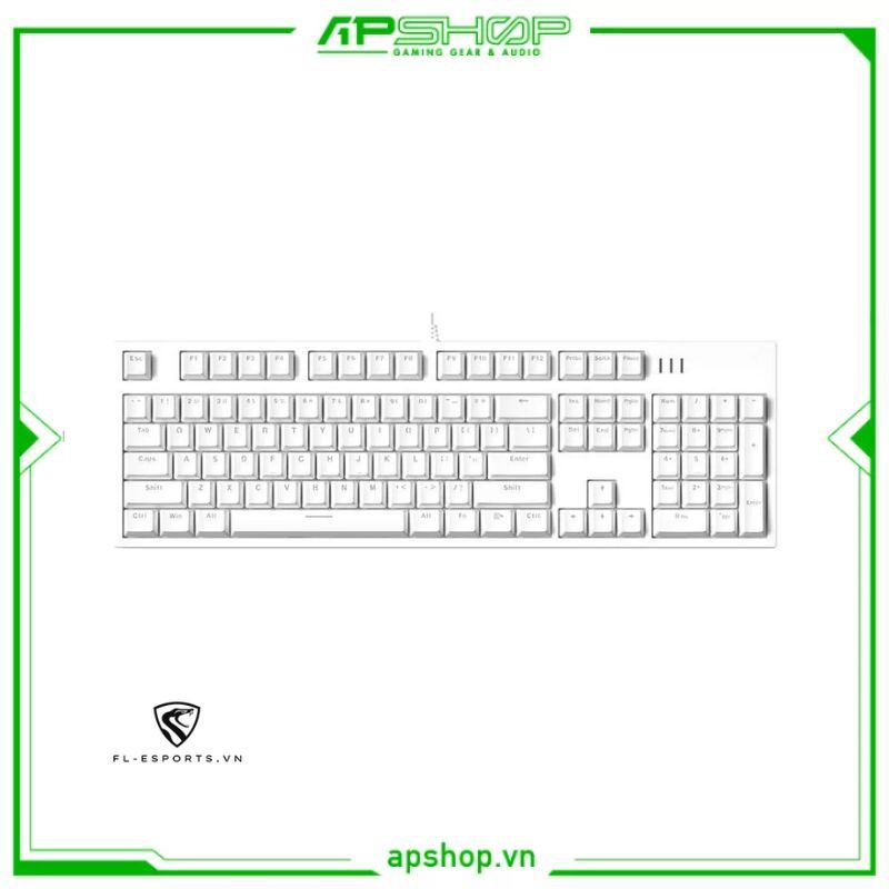 Bàn phím cơ FL Esport MK104 Pro White | Chính hãng
