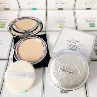 Phấn Phủ Nén Geo Trắng Siêu Mịn, Kiềm Dầu, Tự Nhiên Sempre Happy & Please Pact
