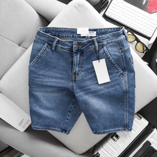 Quần short jean nam big size túi xéo size 55-130kg co giãn ôm dáng ngang gối VNXK cao cấp