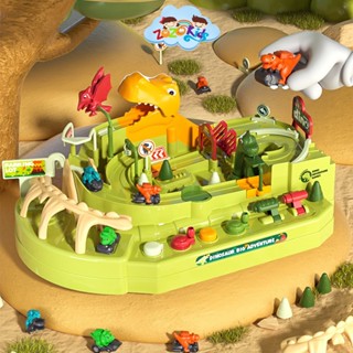 Đường đua ô tô khủng long ZoZoKids bộ đồ chơi đua xe phiêu lưu công viên khủng long