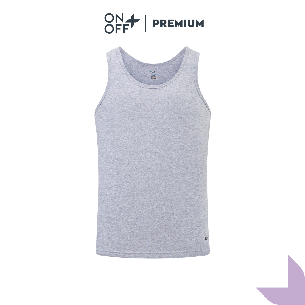 Áo ba lỗ nam cotton compact thấm hút mồ hôi làm mát nhanh ONOFF 18IA23A017