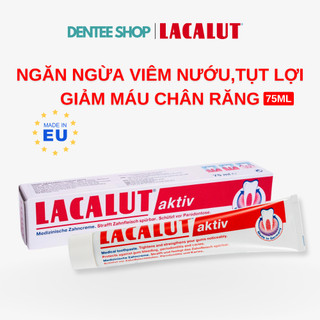 Kem đánh răng Lacalut Aktiv - Ngăn ngừa viêm nướu, tụt lợi, chảy máu chân trăng 75ml