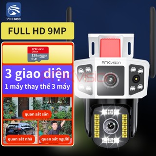 Mẫu mới Camera Fnkvision 3 màn hình Yoosee 9.0MP, 1 máy thay thế nhiều máy, quan sát 360 độ bảo hành 12 tháng