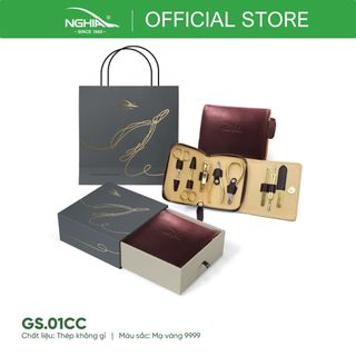 Bộ Quà Tặng 8 Sản Phẩm Mạ vàng 24K Cao Cấp Kềm Nghĩa GS.01CC