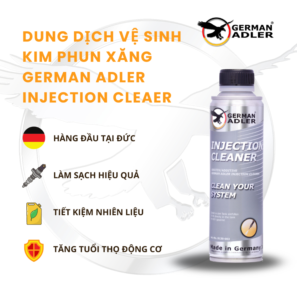 Dung dịch vệ sinh kim phun xăn g và buồng đốt German Adler Injection Cleaner