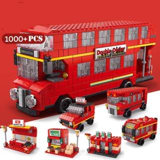 Xe Bus 2 tầng - 1000 Chi Tiết - Bộ đồ chơi trẻ em lắp ráp mô hình Xe Bus, Lắp ghép Xe Buýt dochoilapghep