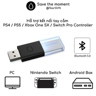 Usb bluetooth 5.0 dobe cho tay cầm ps4 / ps5 / xbox one sx / switch pro controller