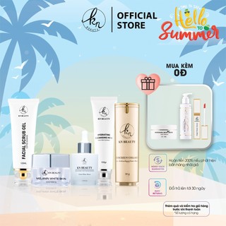 TRọn Bộ 5 sản phẩm Ngừa Nám Trắng Da KN Beauty Kem dưỡng + Serum + Sữa rửa mặt + Tẩy tế bào chết + kem chống nắng