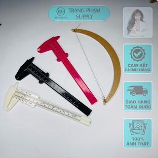 Thước nhựa đo lông mày tỷ lệ vàng. thước cung đo vẽ dáng lông mày