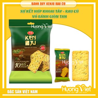 Bánh KENJU rau củ giòn tan 192g, bánh quy ăn sáng Richy, bánh ăn vặt bao bì riêng biệt (16 gói x 12g)