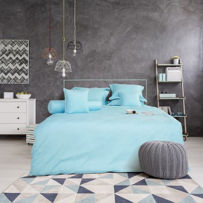 Bộ chăn ga gối Everon Sky Blue ESTR23055( Chất liệu Tencel Rayon, Màu trơn)