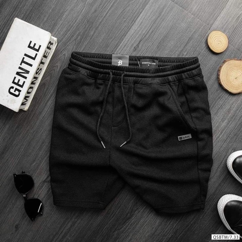 Quần Short Thun Nam Trơn Chất Vải Xốp Tổ Ong Mát Mẻ Thoải Mái