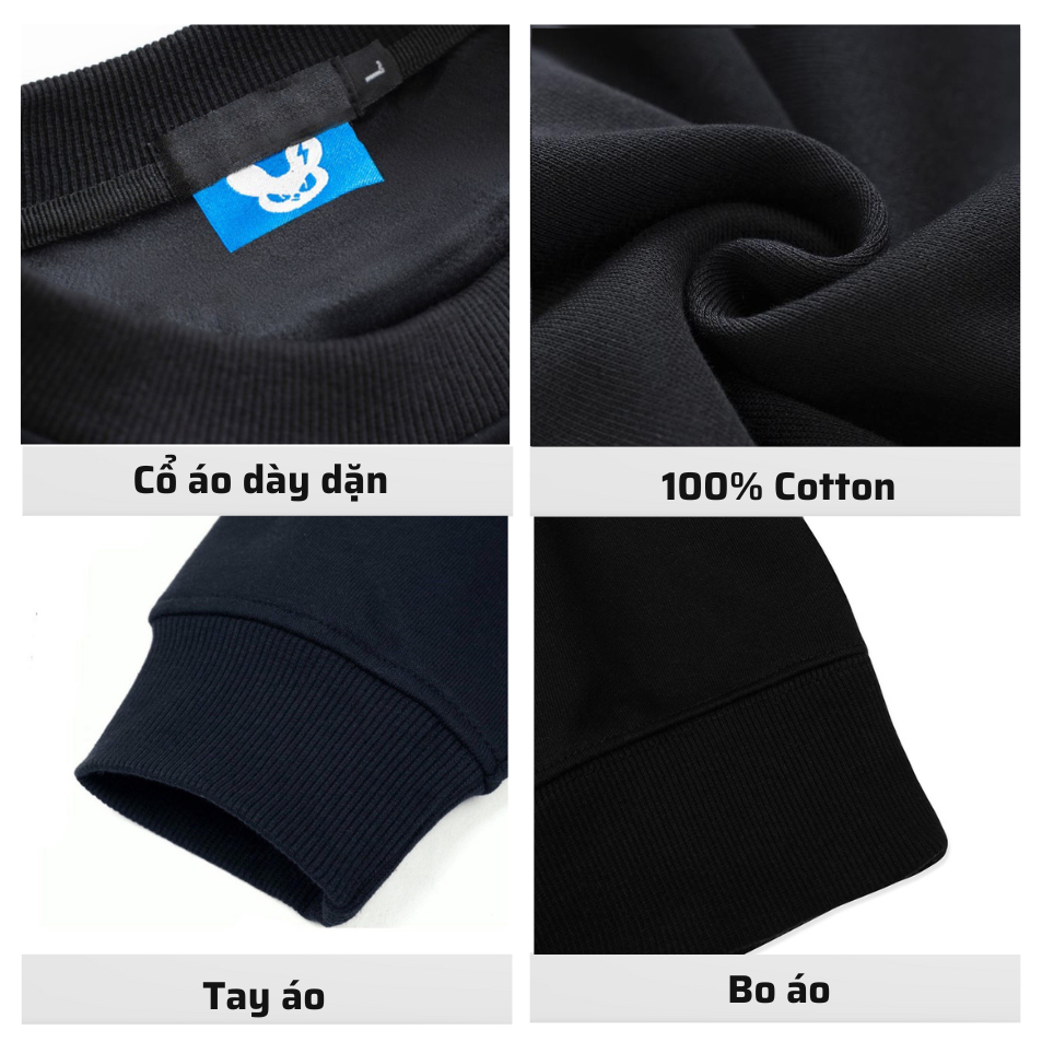 Áo sweater unisex Neogen ND04 chất nỉ lông cáo cao cấp form dành cho nam nữ phong cách trẻ trung basic