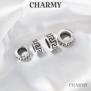 Charm bạc chặn chữ Vạn cách điệu C424, Bạc 925 - Charmy