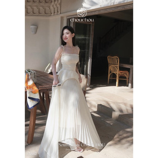 Đầm Dập Dây Nơ Chouchou [Ảnh thật cam thường hình cuối]