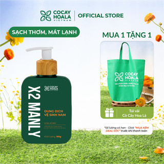  Dung dịch vệ sinh nam X2manly Cocayhoala Vietnam - Làm sạch tức thì -2 mùi hương nam tính - 150G