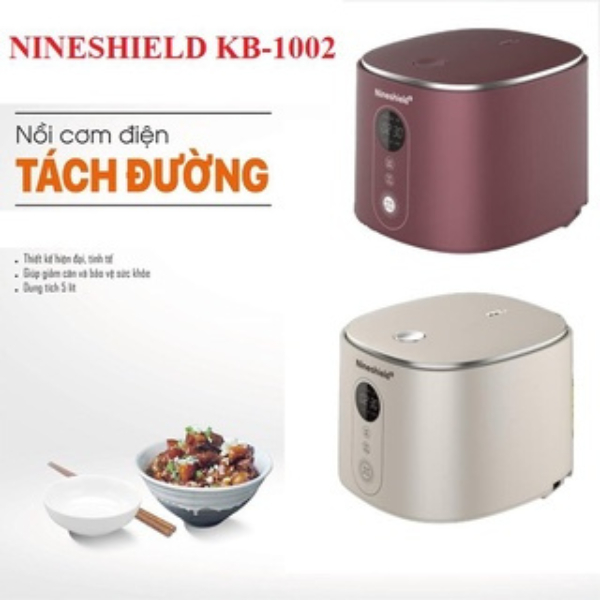 Nồi cơm điện tách đường NINESHIELD KB-1002 3L, Nồi cơm điện 2L đa năng cao cấp Thương Hiệu Nhật Bản bảo hành chính hãng