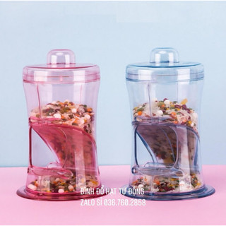 Bình đổ hạt tự động cho hamster mika trong suốt