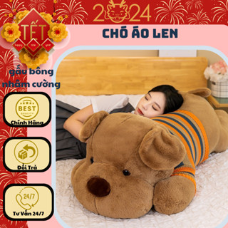 Gấu bông chó ôm - thú nhồi bông siêu cute Gấu bông chú chó mặc áo len đáng yêu dành cho bé ôm đi ngủ, quà tặng