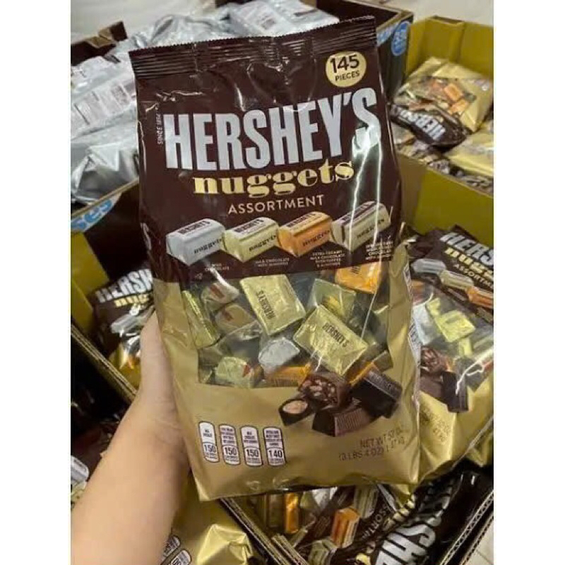 Socola Hersheys Nuggets Assortment - 1.47kg - 4 Vị 145 Viên