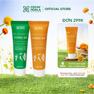 Dầu Gội Xả Hữu Cơ Gừng Sả Cỏ Cây Hoa Lá - Ngăn dầu bết tóc và giảm gàu ngứa Dung Tích Travelsize 50g