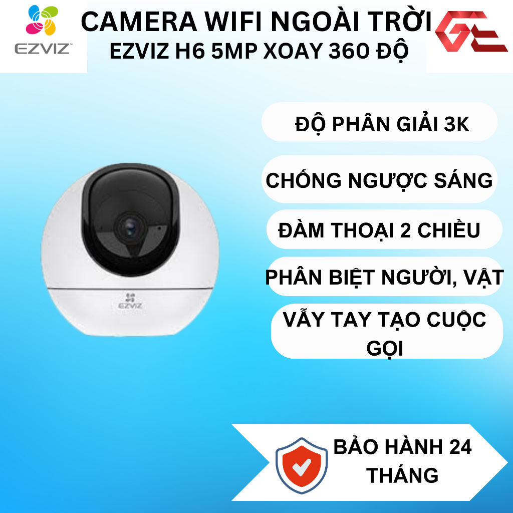 Camera WiFi thông minh 5MP EZVIZ H6 3K