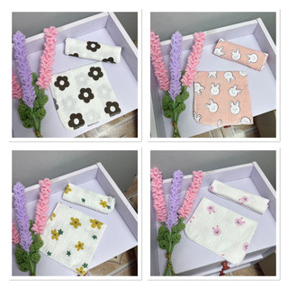  Khăn sữa cho bé vải xô muslin 2-4lớp 28cm x 28cm mềm mịn trẻ sơ sinh 