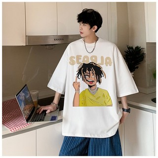Áo phông nam nữ form rộng in hình hoạt hình kiểu dáng Unisex free size