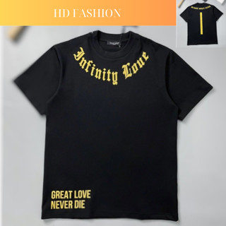 Áo thun unisex an thuyên nhũ vàng áo phông form rộng tay lỡ nam nữ cổ tròn phối trắng đen mặc nhà đi chơi mùa hè Mã NV