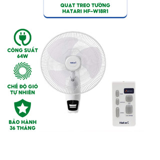 Quạt treo tường Thái Lan Hatari HF-W18R1 (Có điều khiển) - Hàng chính hãng bảo hành 36 tháng