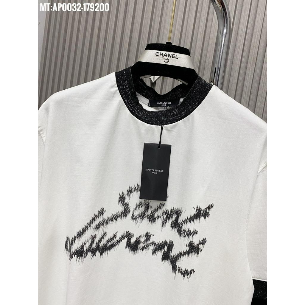 Áo Phông Nam Nữ ,  Áo thun bản họa tiết in SAINT LAUREN chất liệu cotton Siêu mềm mịn cao cấp Mẫu HOT TREND 2024
