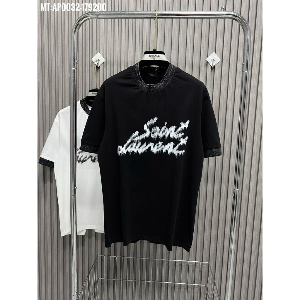 Áo Phông Nam Nữ ,  Áo thun bản họa tiết in SAINT LAUREN chất liệu cotton Siêu mềm mịn cao cấp Mẫu HOT TREND 2024