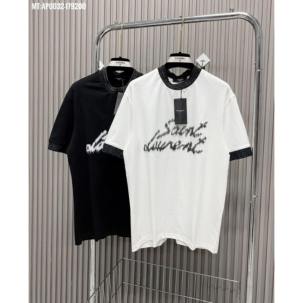 Áo Phông Nam Nữ ,  Áo thun bản họa tiết in SAINT LAUREN chất liệu cotton Siêu mềm mịn cao cấp Mẫu HOT TREND 2024