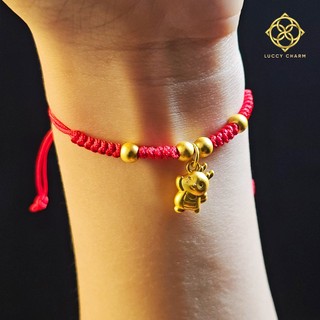 Vòng chỉ đỏ charm LUCCY vòng nữ phong thủy thu hút sự sinh sôi, nảy nở về tài lộc - VT006