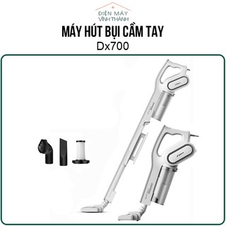 Máy Hút Bụi Cầm Tay DEERMA DX700, Tặng 3 Đầu Hút - Máy Hút Bụi Gia Đình, Thiết kế tay cầm 2in1 - JD290 W