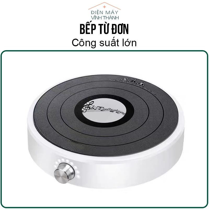 Bếp từ tròn đơn bếp điện từ Kalas công suất lớn mặt kính cường lực tiết kiệm điện năng