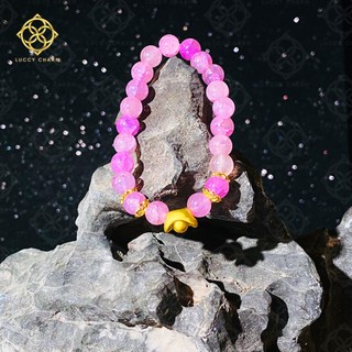 Vòng tay thạch anh mix charm LUCCY vòng nữ phong thủy mang lại bình an, sức khỏe, hạnh phúc - VT013